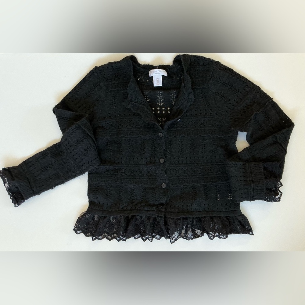 Caroline Constas Lace Trim Sweater Sz Sm - Picture 2 of 8